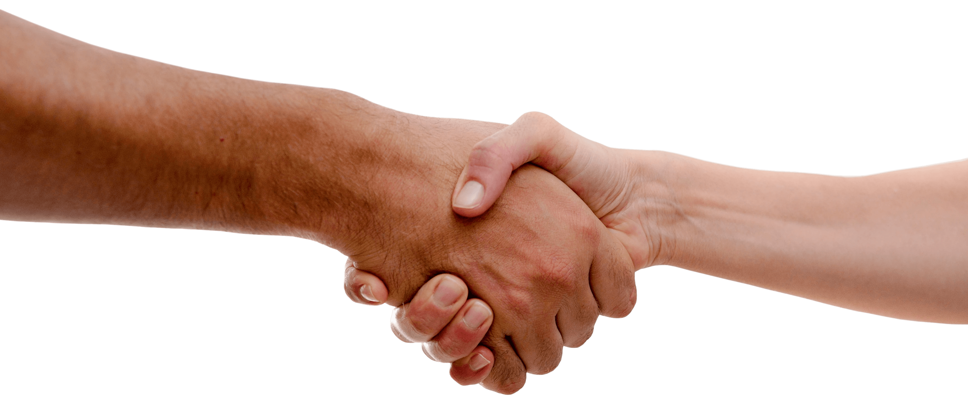 Dos personas dándose la mano cerrando un acuerdo